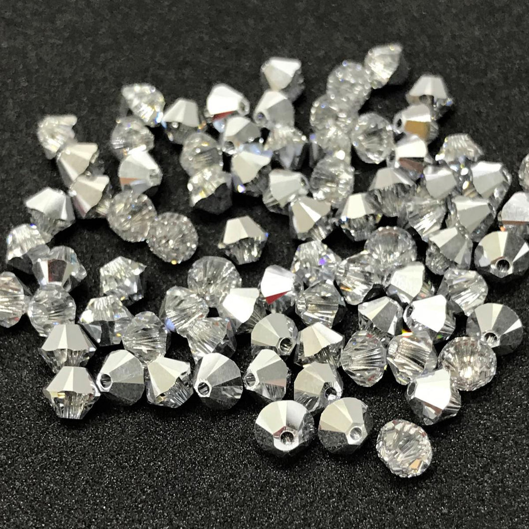 Bead Swarovski Crystals | 4mm | C1 SmT #001 | 25u | Plateado-Transp