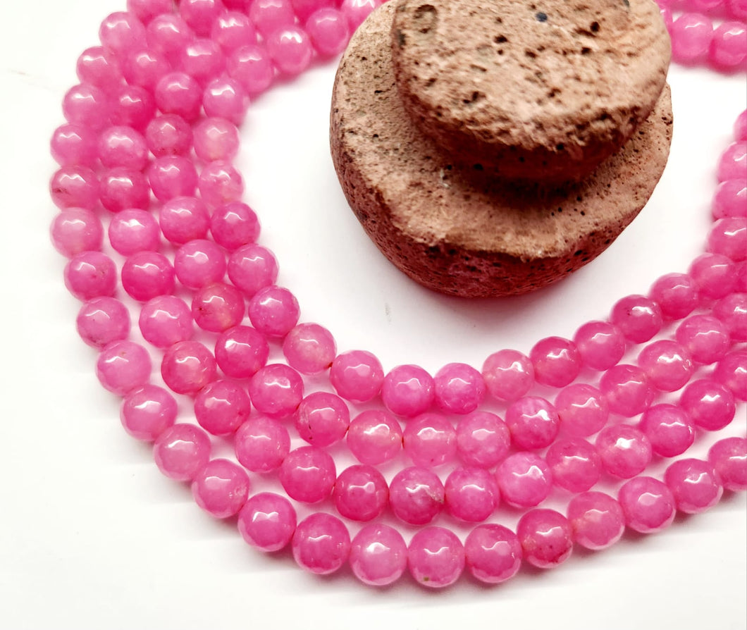 AGATA FACETADA | 8MM | ROSADO CHICLE