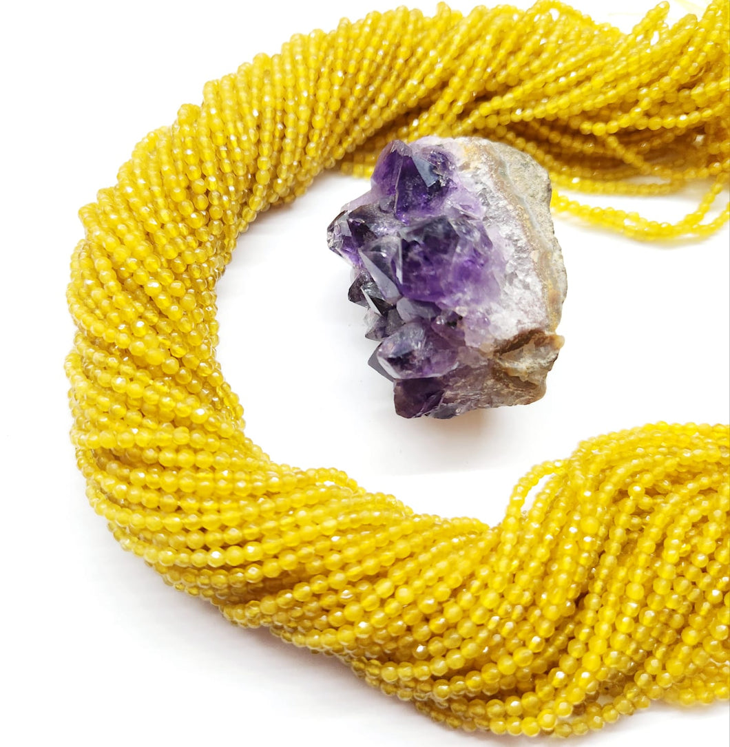 PIEDRAS NATURALES | MINI FACETADA | AGATA AMARILLO | 2.5MM