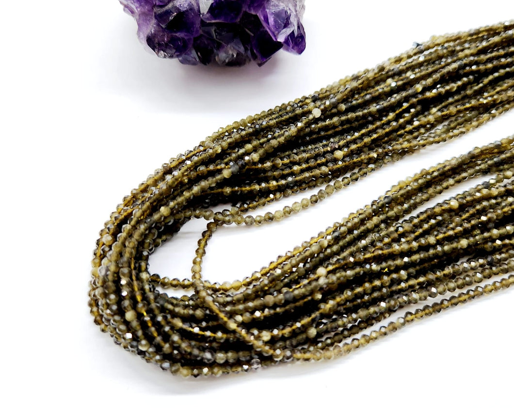 PIEDRAS NATURALES | MINI FACETADA | OBSIDIANA GOLD | 2.2MM