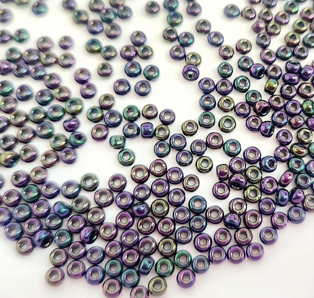 Miyuki Round Rocailles 8/0 | 469RR | Morado Rainbow  Metalizado