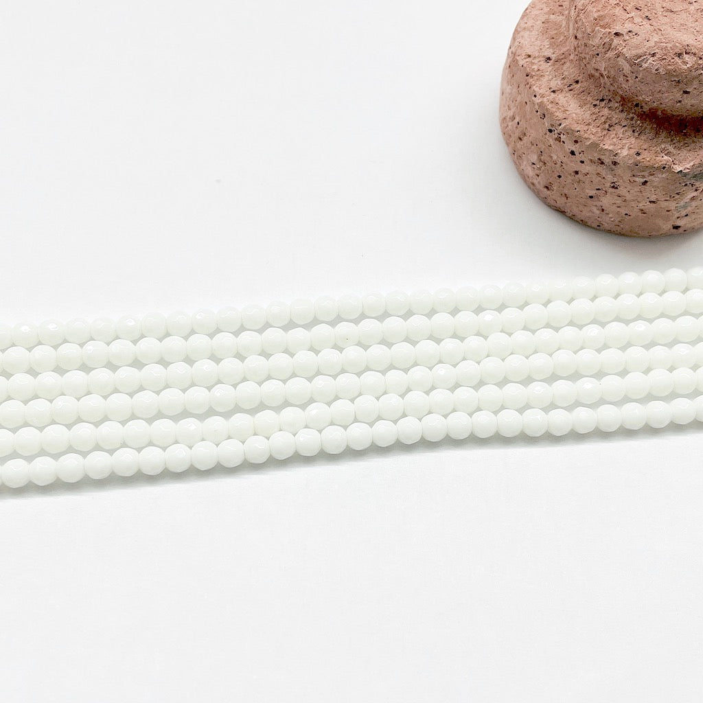 AGATA FACETADA | 4MM | BLANCO MATTE