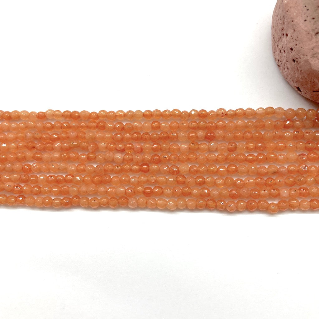Agata Facetada | 3mm | Naranja