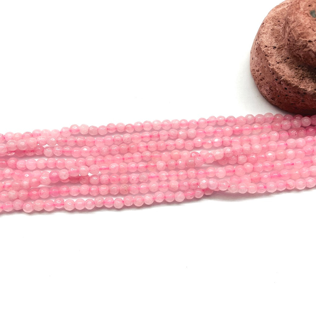AGATA FACETADA | 4MM | ROSADO CLARO OPACO