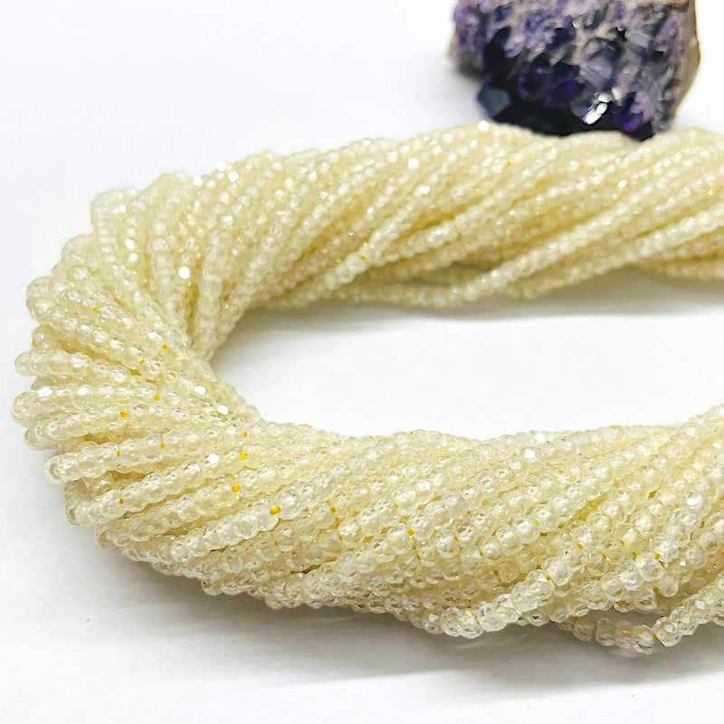 PIEDRAS NATURALES | MINI | CIRCONITA AMARILLA EXTRACLARA RONDELL | 3X2MM