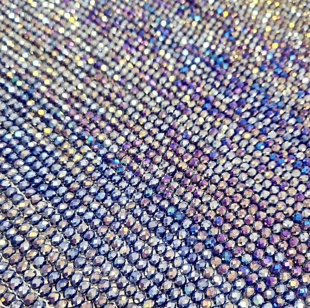 Cristal chato | 8 mm | Azul Tornasol Matizado 62