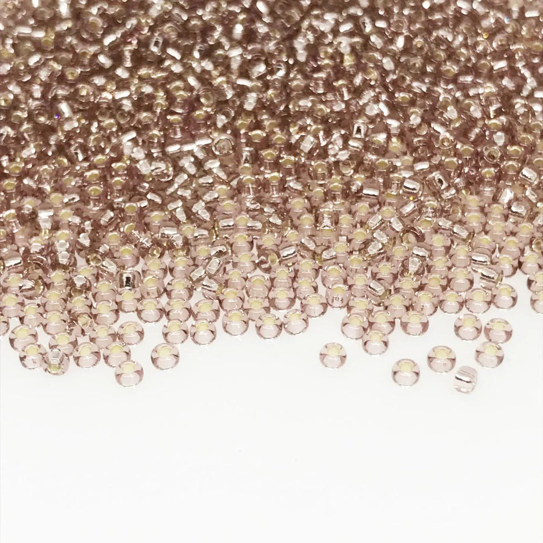 MIYUKI ROUND ROCAILLES 15/0 | 12LR | 10GRS | SILVERLINE PALOROSA