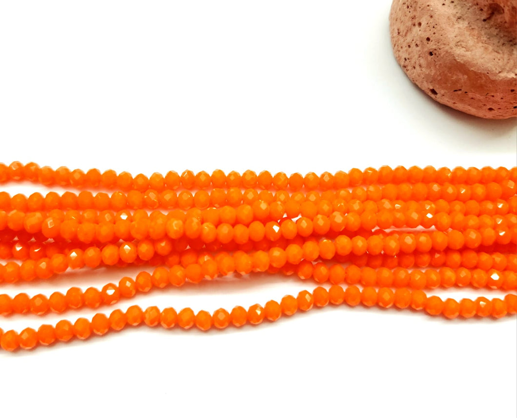 Cristal Chato | 4mm | Naranja mandarina matte 6