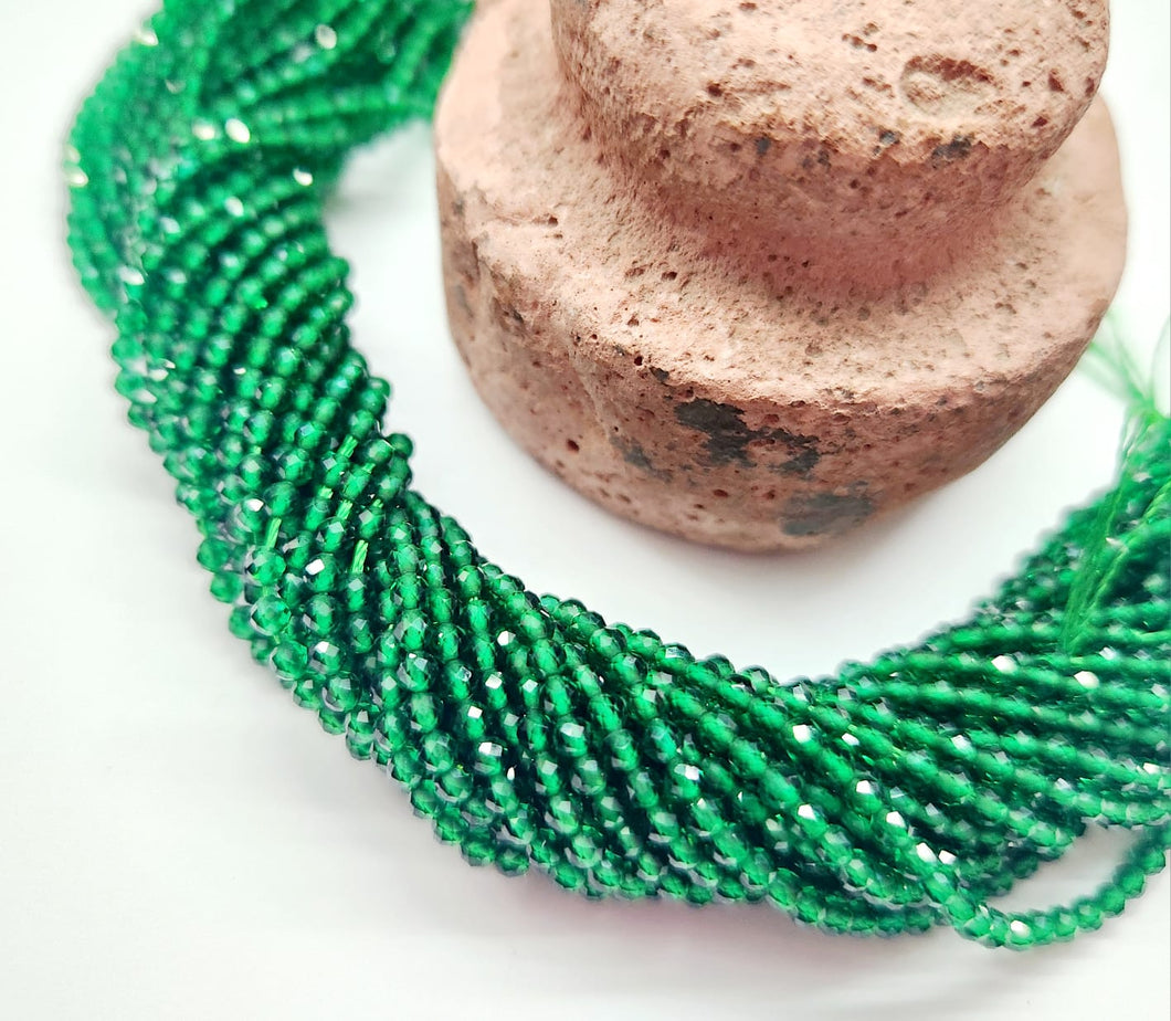 PIEDRAS NATURALES | MINI FACETADO | TURMALINA VERDE | 2.5MM | co.4