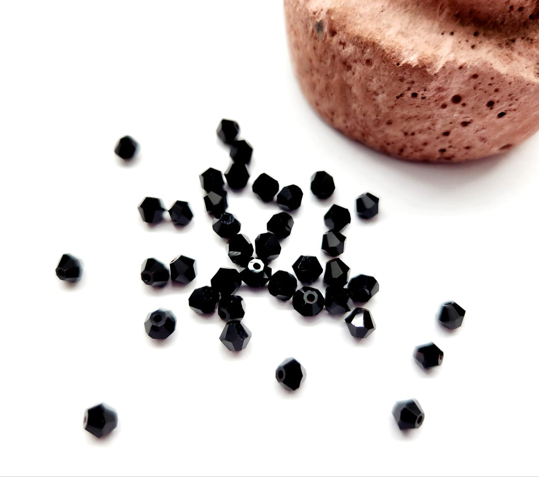 CRISTAL CHINO TUPI | 4MM | 150 UNIDADES | NEGRO | C1-3