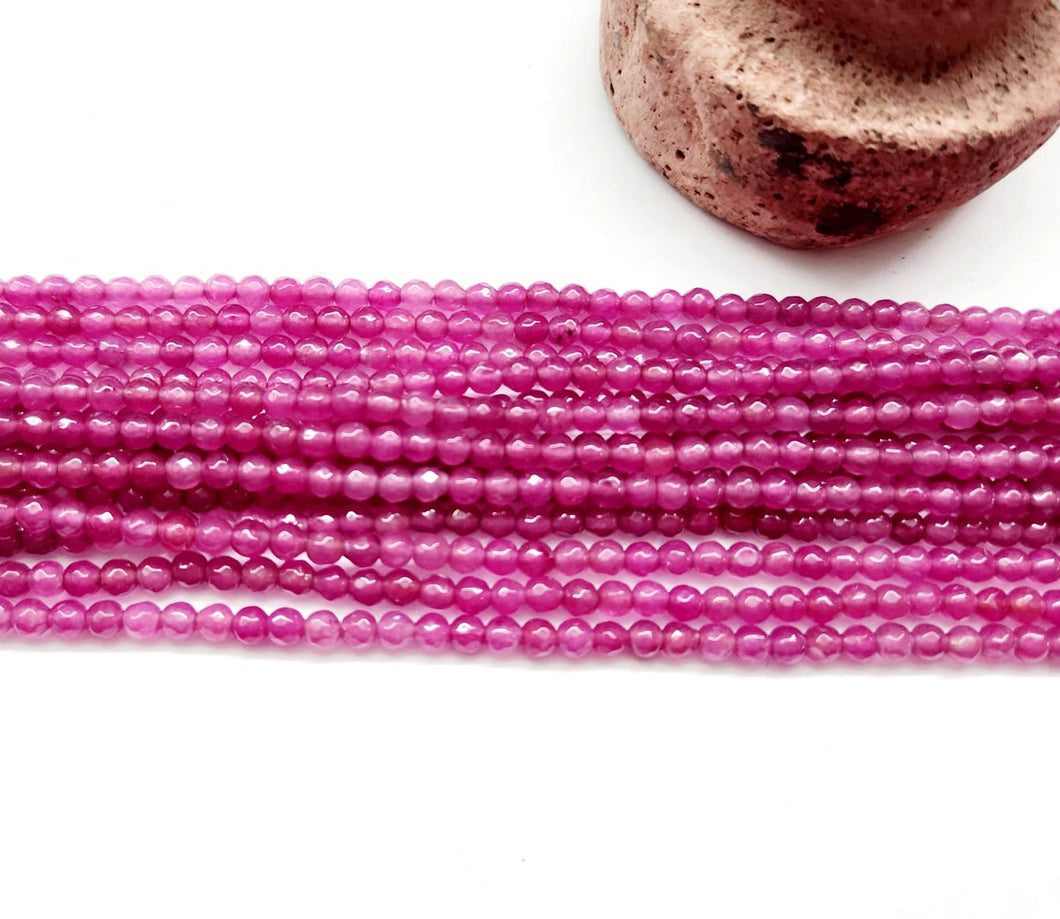 Agata Facetada | 3mm | Palo rosa | Co.65