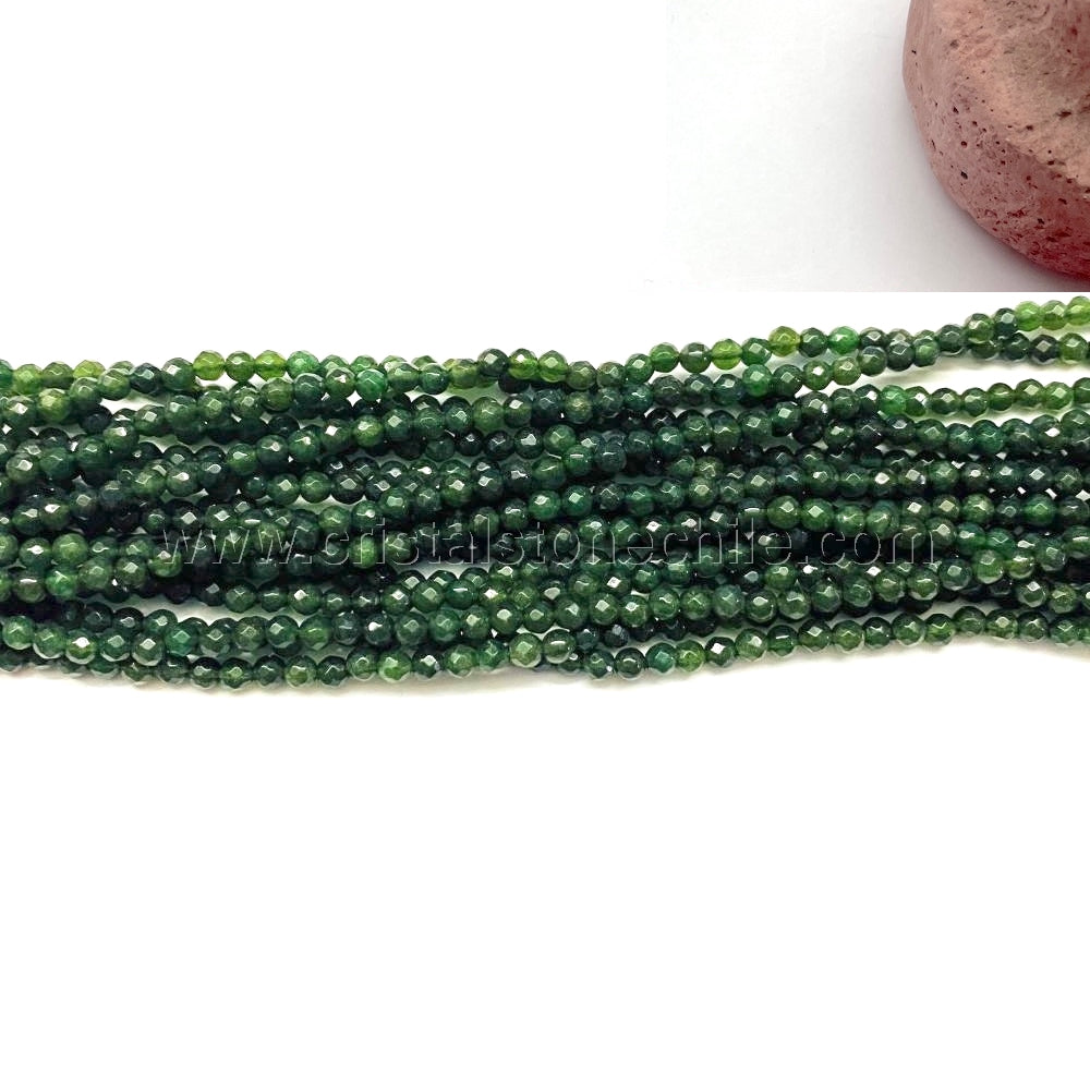 Agata Facetada | 3mm | Verde militar
