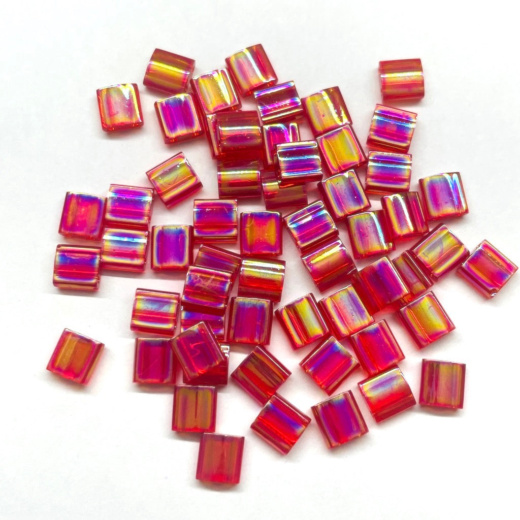 TILA MIYUKI | 5 GRAMOS | 5X5MM | ROJO TRASLUCIDO TORNASOL | C2-13
