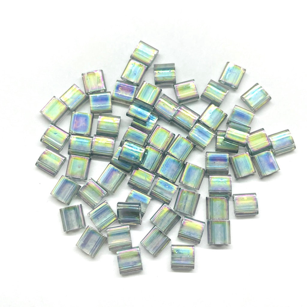 TILA MIYUKI | 5 GRAMOS | 5X5MM | GRIS TRASLUCIDO TORNASOL | C2-17