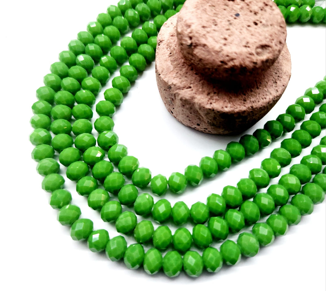 Cristal chato | 8 mm | Matte Verde Pasto 119