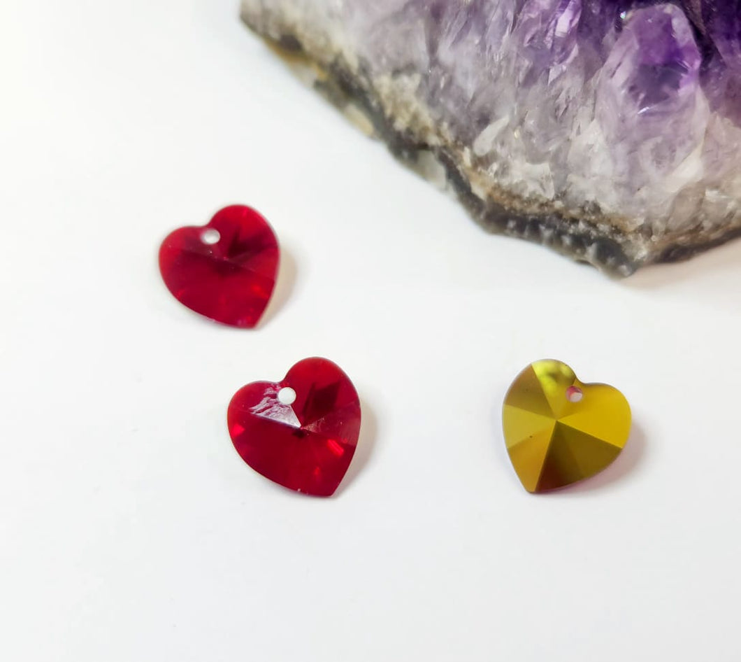 Swarovski Elements Corazón | 10mm | Rojo Oscuro