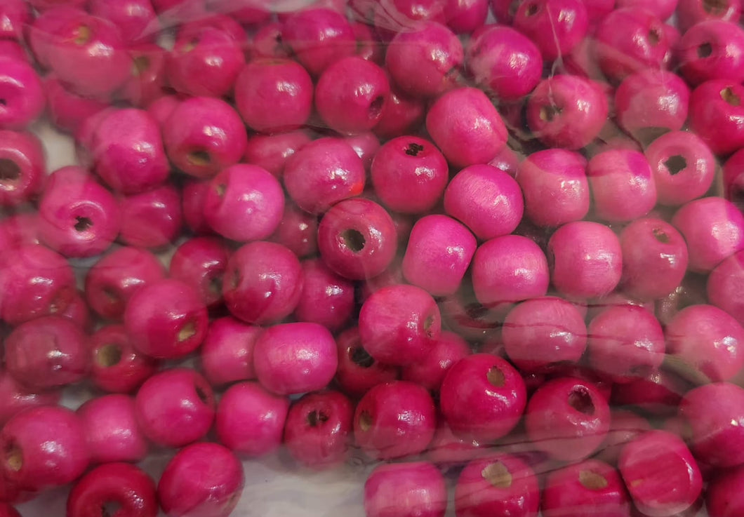 MADERA | REDONDO | 50GRS | 10MM | FUCSIA