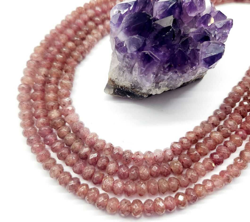 CUARZO FRUTILLA | RONDELL | 6X4.5MM