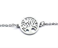Cargar imagen en el visor de la galería, ACCESORIOS ACERO | PULSERA | PLATEADO | ARBOL
