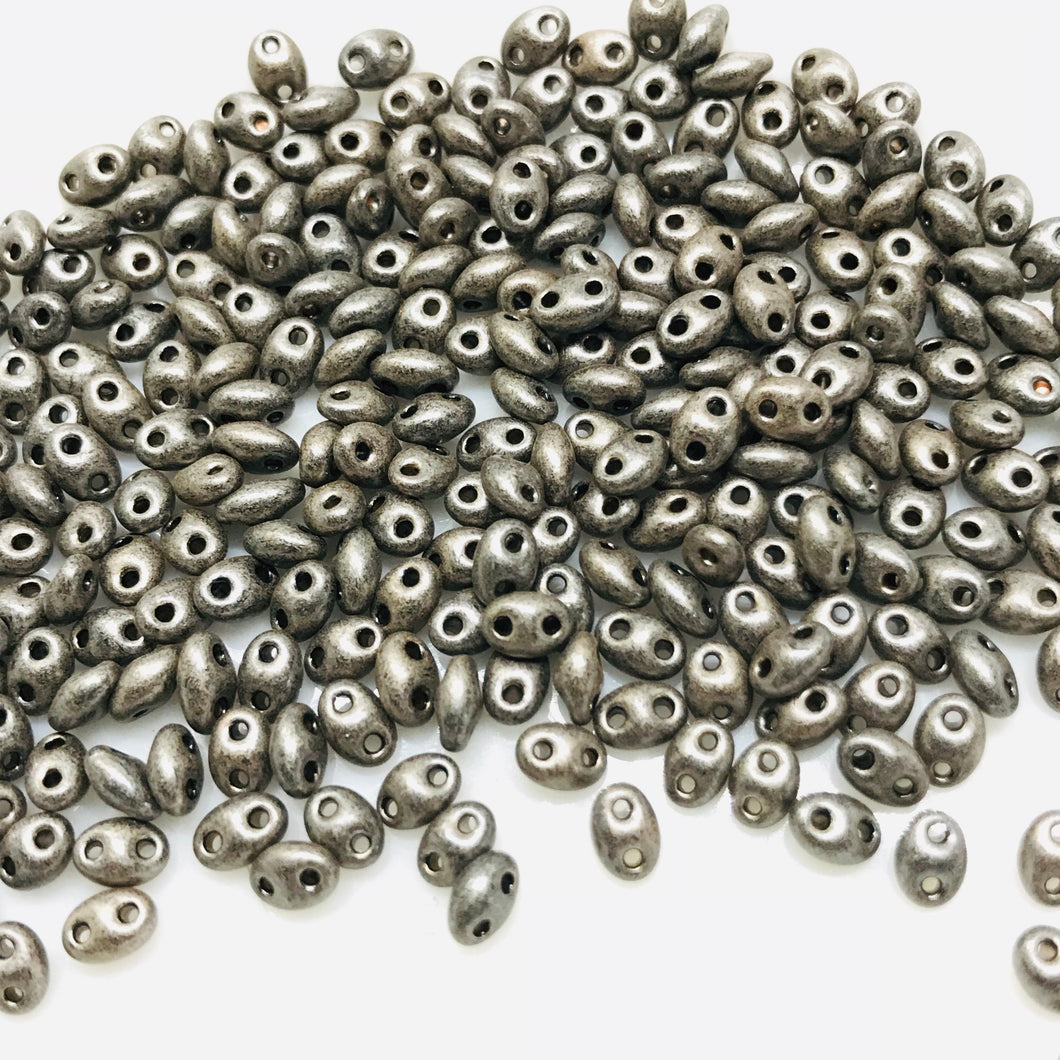 TWINS SUPERDUO | PRECIOSA | 20GRS | 5X4MM | CAFE PLOMO | C3-29