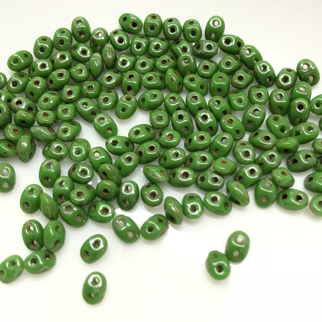 TWINS SUPERDUO | PRECIOSA | 20GRS | 5X4MM | VERDE | C2-20