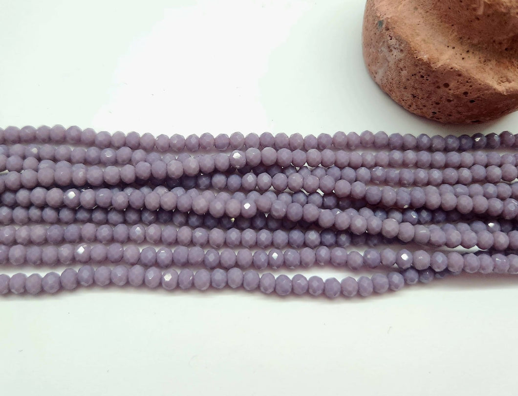 Cristal Chato | 4mm | Morado matte 89