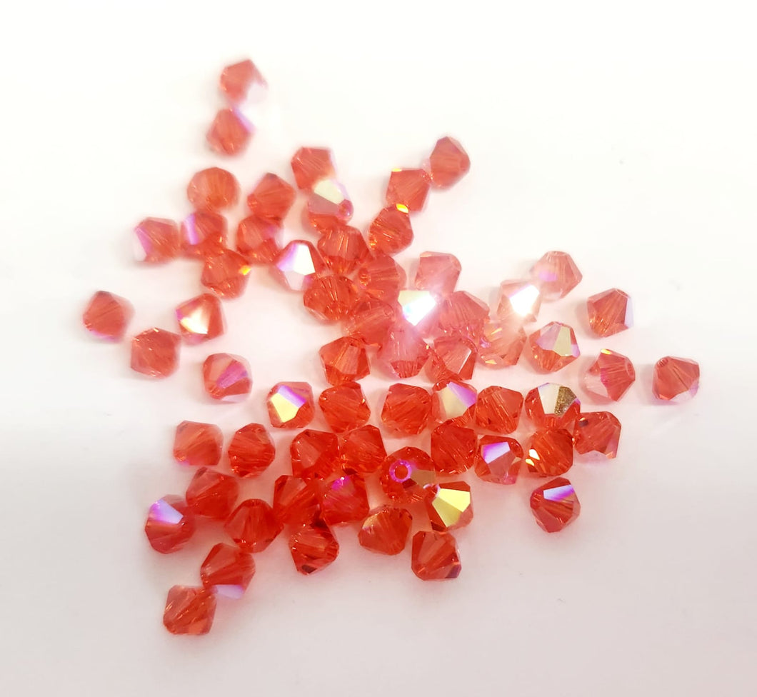 Bead Swarovski Crystals | 4mm | C3 SmT #236 | 25u | Naranja Rojizo Claro