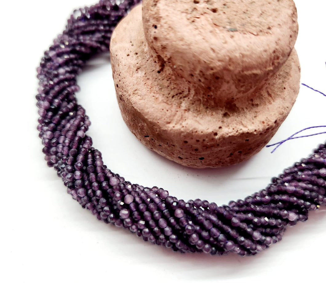 PIEDRAS NATURALES | MINI FACETADA | AGATA MORADO | 2MM | co.2