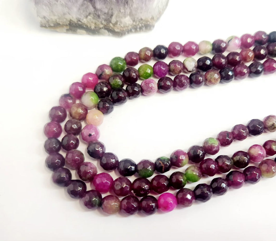 AGATA FACETADA | 6MM | MORADO VERDE MATIZADO