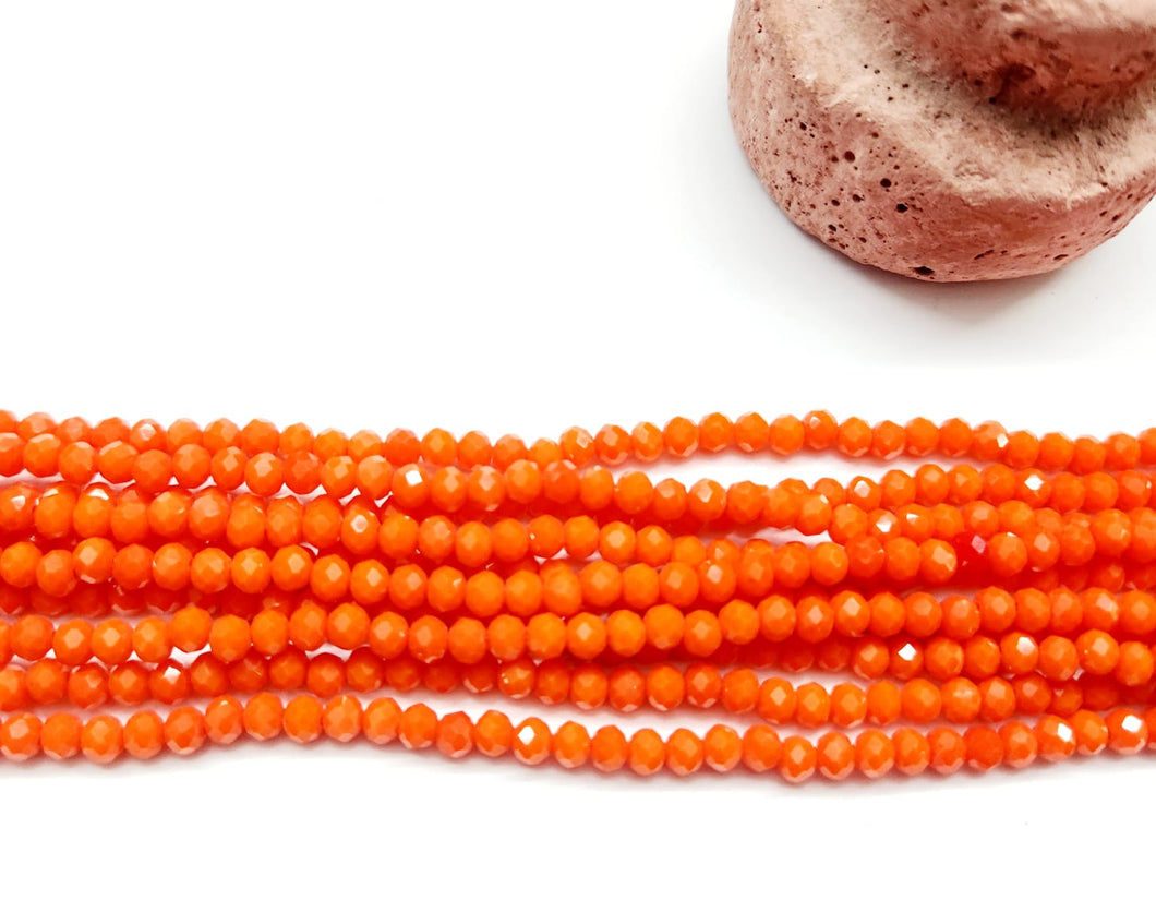 Cristal Chato | 4mm | Naranja matte 11