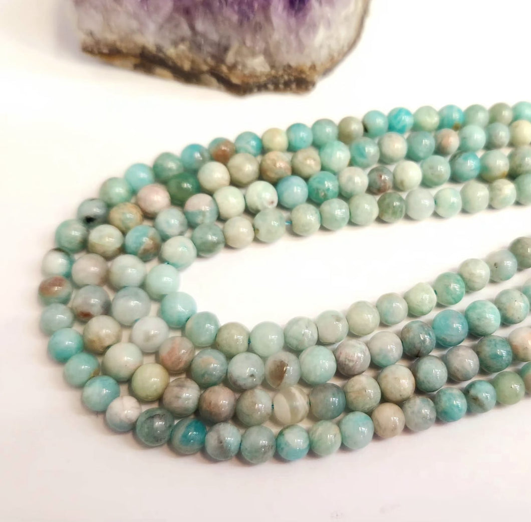 AMAZONITA AQUA | MATIZADA | CLASE A | MEDIDA IRREGULAR DESDE 5.5MM