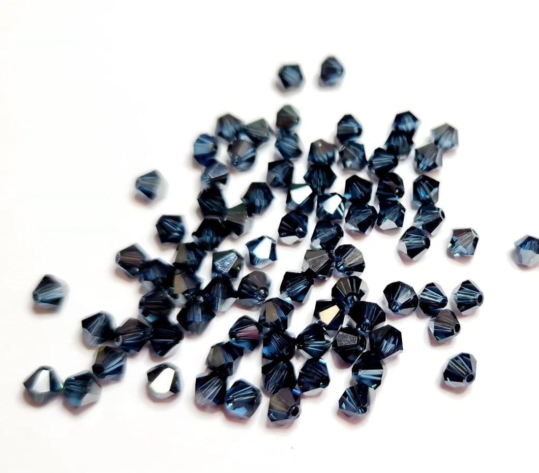 Bead Swarovski Crystals | 4mm | C3 SAT #026 | 25u | Azul Marino