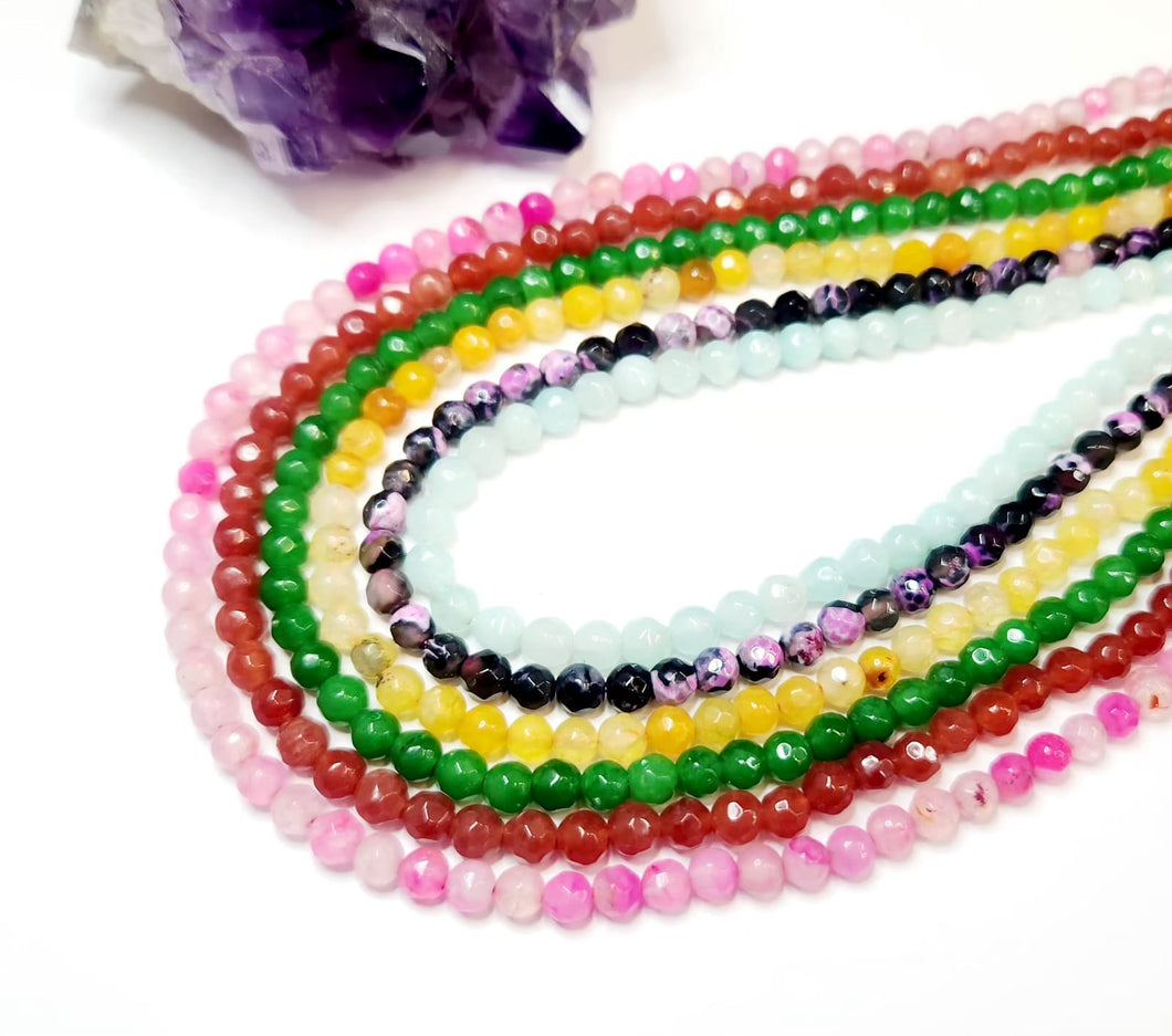 AGATA FACETADA | 4MM | PACK DE 6 TIRAS