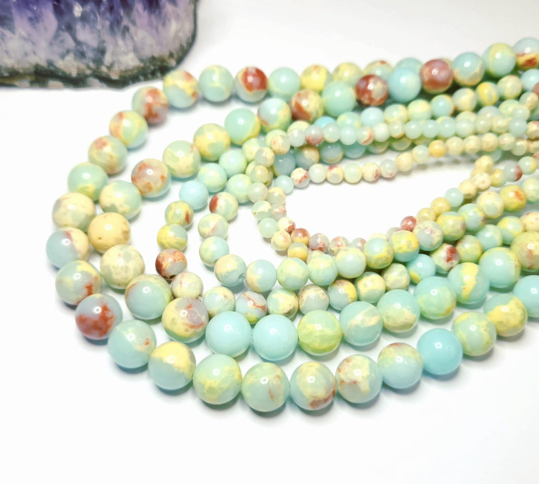 JASPE AQUA TERRA | CELESTE VERDOSO | CLASE B | 8MM