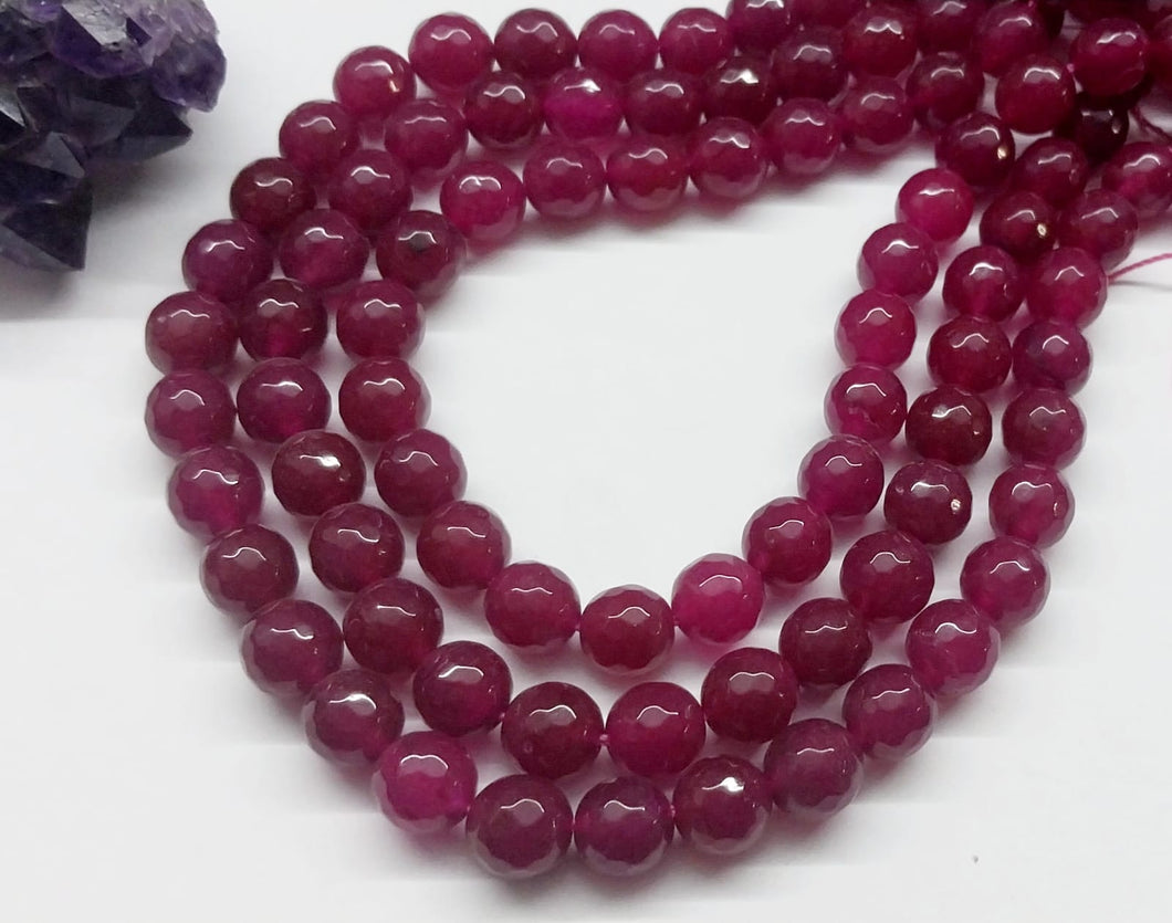 AGATA FACETADA | 10MM | BURDEO MAGENTA