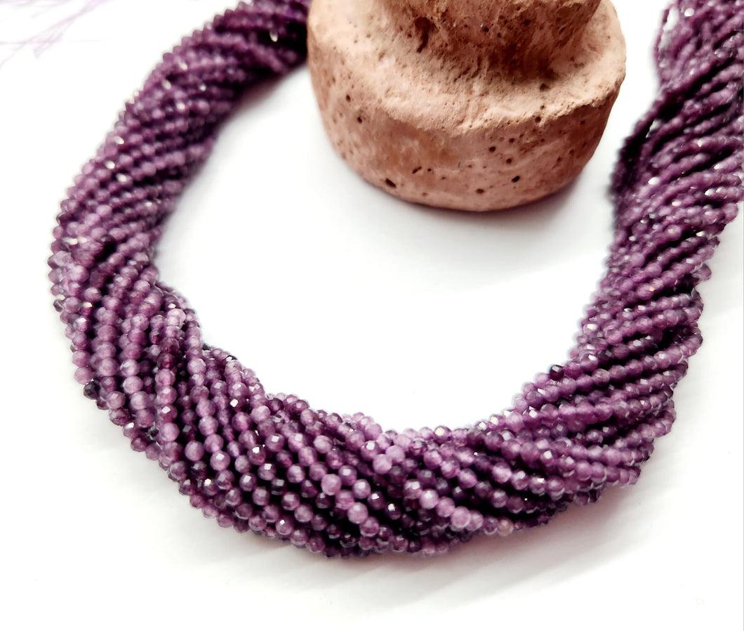 PIEDRAS NATURALES | MINI FACETADA | AGATA MORADO | 2.2MM | co.1