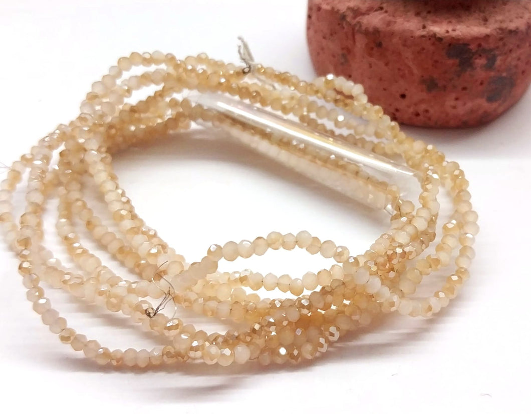 CRISTAL CHATO | 1MM | BICOLOR CREMA - CRUDO SATIN | co.73