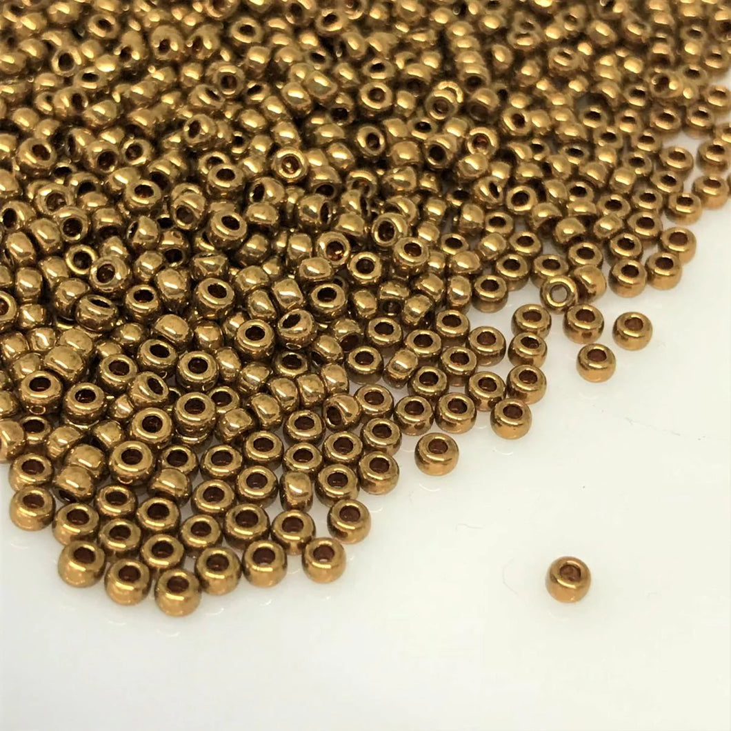 MIYUKI ROUND ROCAILLES 15/0 | 457LRR | 5GRS | BRONCE METALIZADO