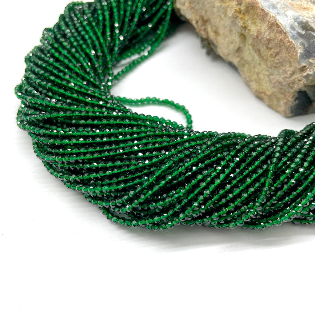 PIEDRAS NATURALES | MINI FACETADO | TURMALINA VERDE | 2.1MM | co.2
