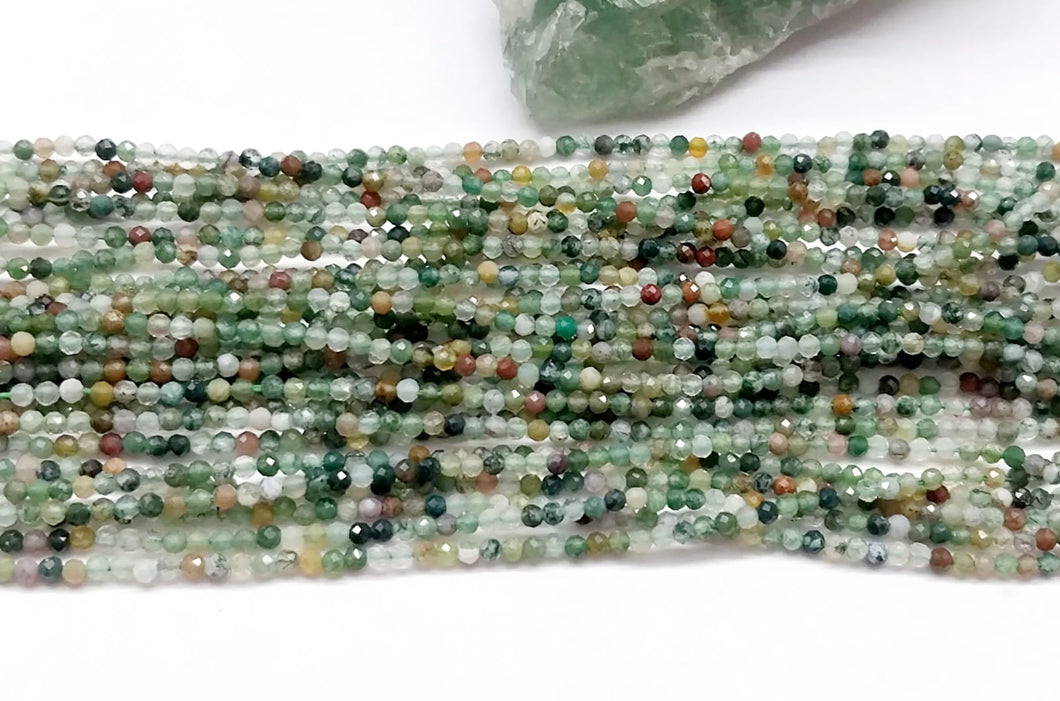 PIEDRAS NATURALES | MINI FACETADO | AGATA DE LA INDIA | 2MM