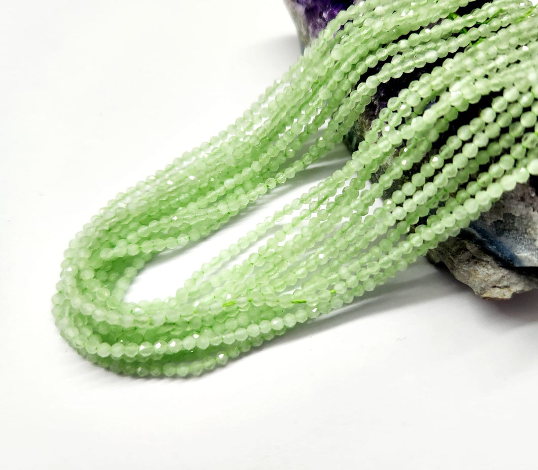 PIEDRAS NATURALES | MINI FACETADO | JADE CLARO | 2.1MM | co.10