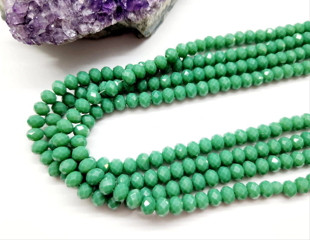 Cristal chato | 6 mm | Verde Turquesa 122