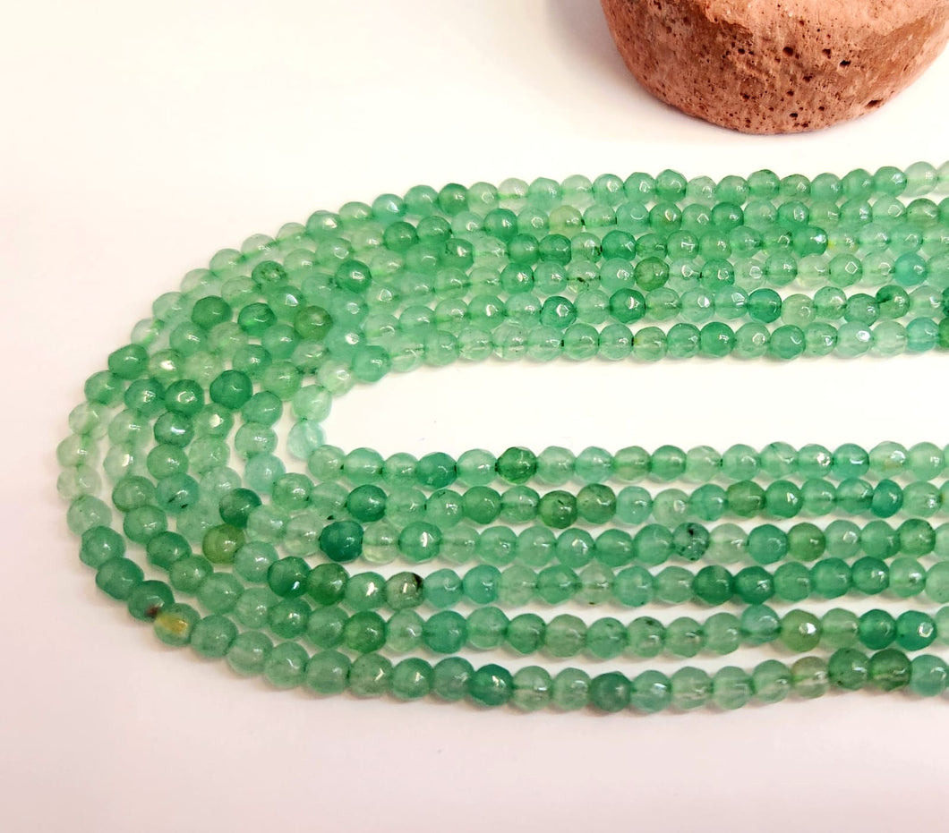AGATA FACETADA | 4MM | VERDE CLARO TRASLUCIDO