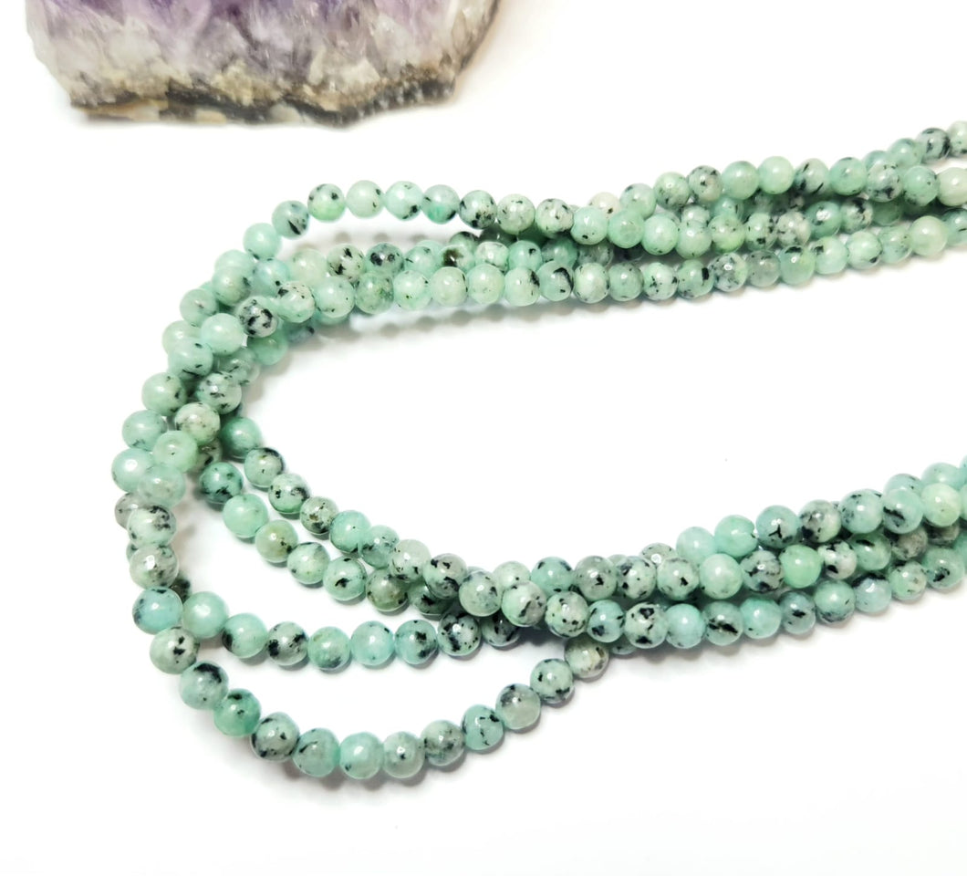 AGATA VERDE CON MANCHAS NEGRAS | 4.5MM