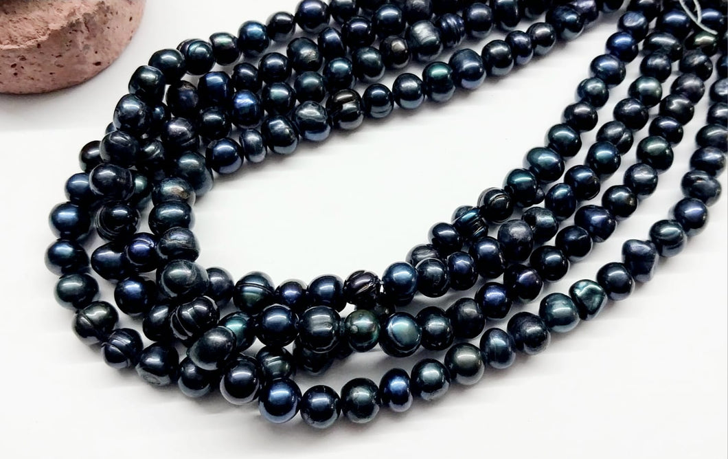 PERLA DE RIO IRREGULAR AZUL | 8MM