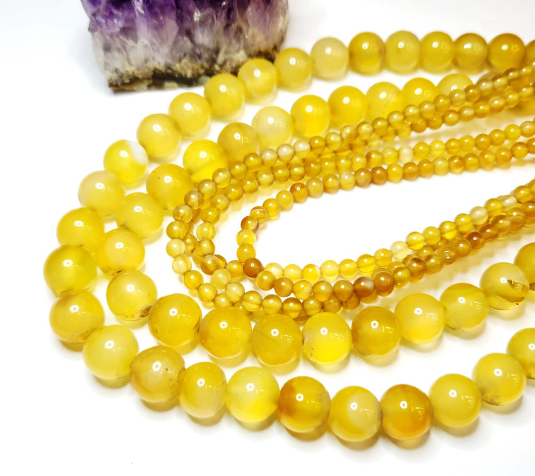AGATA AMARILLA | TRASLUCIDO | CLASE B | 4MM