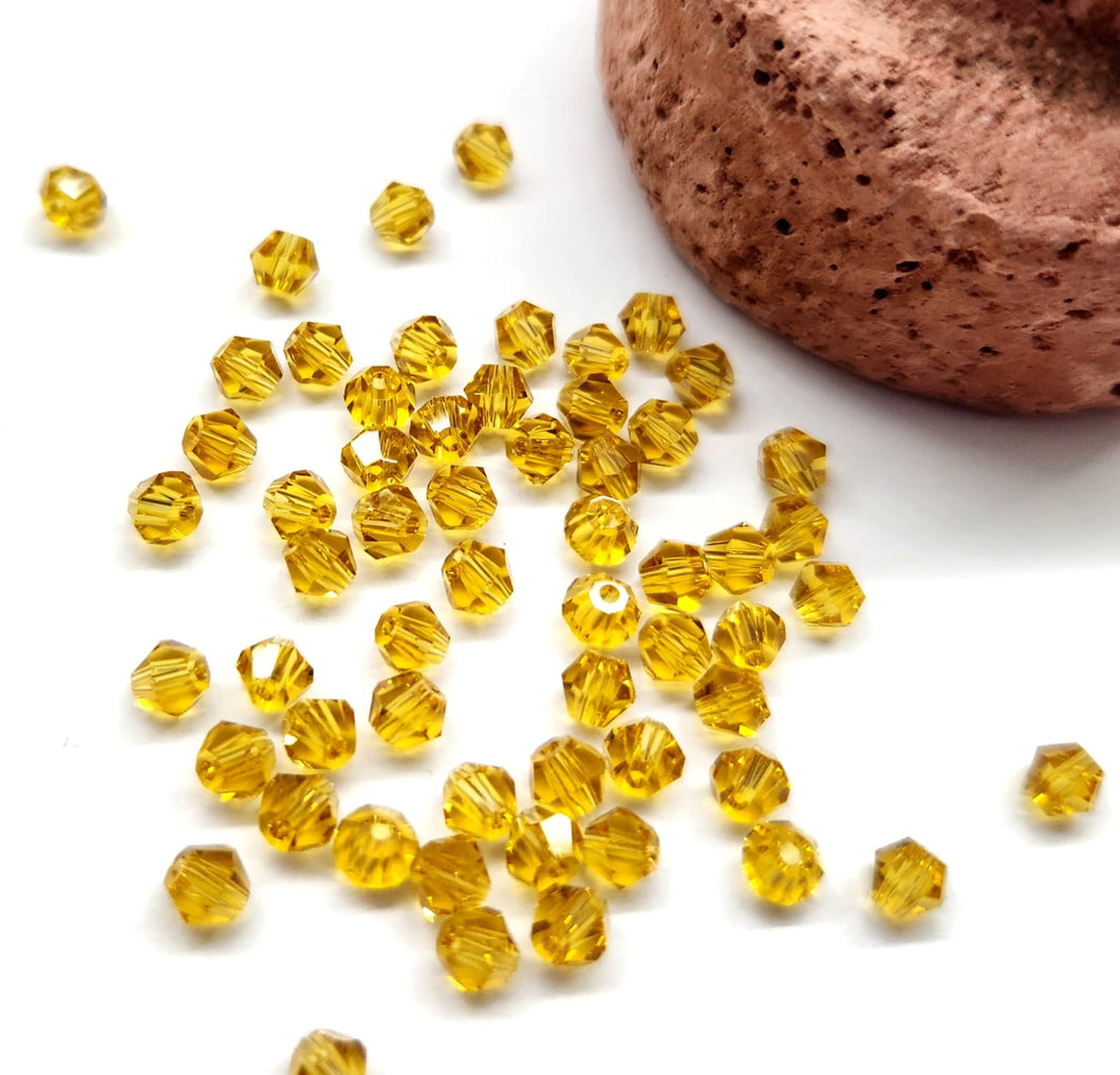 CRISTAL TUPI | 4MM | 150 UNIDADES | AMBAR | C2-12