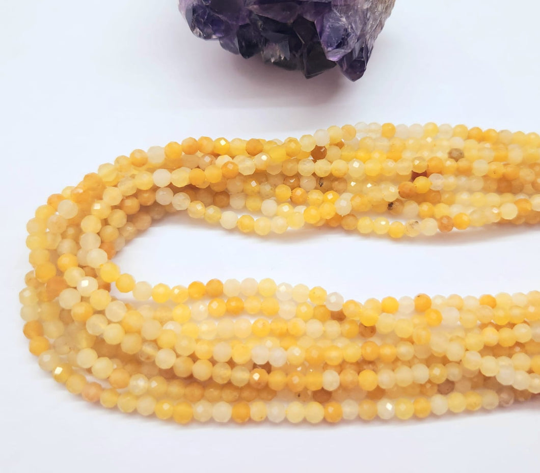 PIEDRAS NATURALES | MINI FACETADA | JADE AMARILLO | 3.4MM