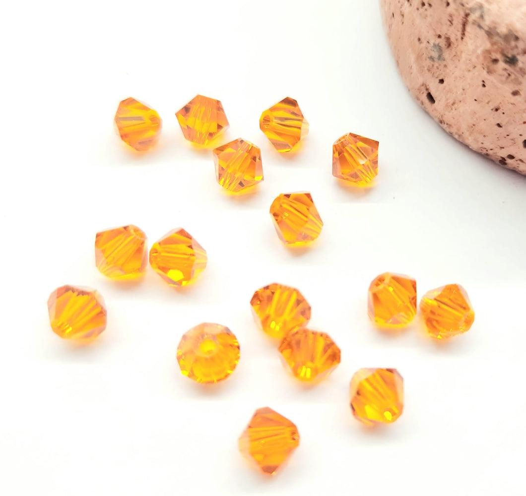 CRISTAL CHINO TUPI | 6MM | 50 UNIDADES | NARANJA