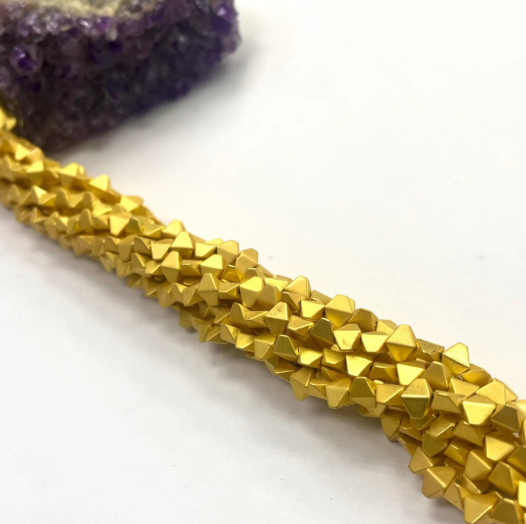 HEMATITA | ROMBO FROST | 5.9x2.7MM | DORADO